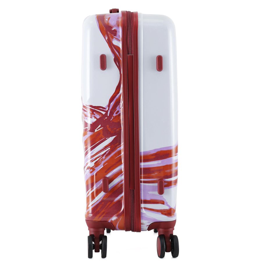 Чемодан средний Semi Line 24 дюйма (M) Polycarbonate/ABS-Plastic White/Red Print (T5654-2)