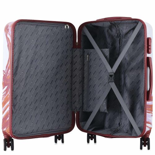 Чемодан средний Semi Line 24 дюйма (M) Polycarbonate/ABS-Plastic White/Red Print (T5654-2)