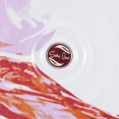 Чемодан средний Semi Line 24 дюйма (M) Polycarbonate/ABS-Plastic White/Red Print (T5654-2)