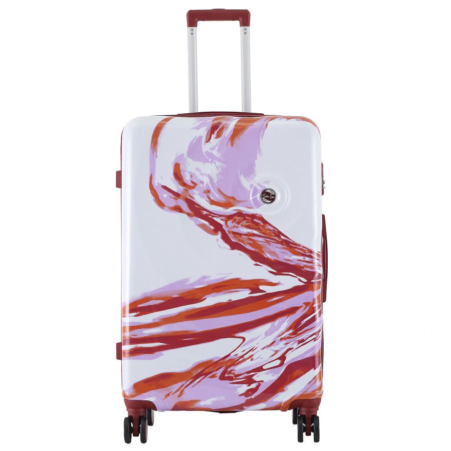 Чемодан большой Semi Line 28 дюймов (L)  Polycarbonate/ABS-Plastic White/Red Print (T5654-3)