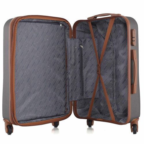 Чемодан средний Semi Line 24 дюйма (M) ABS-пластик Темно-серый (T5711-2)