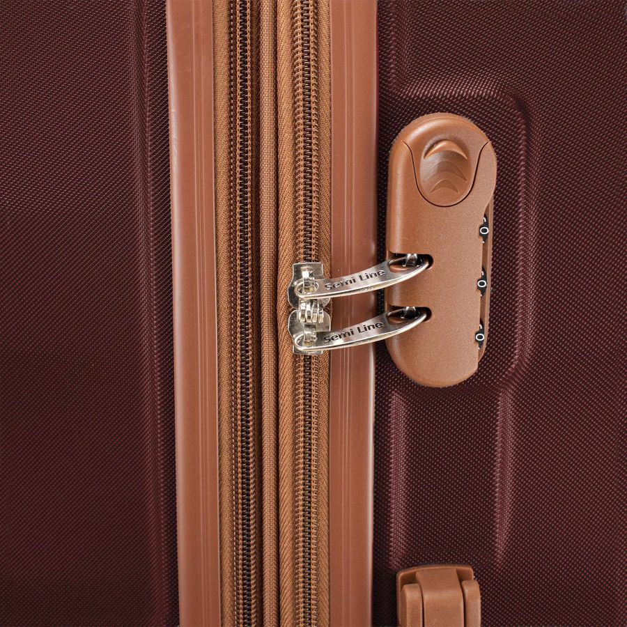 Чемодан маленький под ручную кладь Semi Line 20 (S) ABS-Plastic Burgundy (T5708-1)