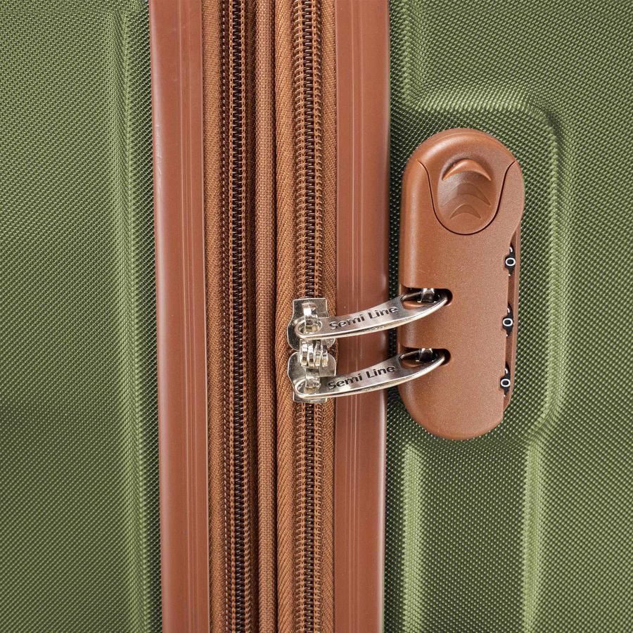 Чемодан большой Semi Line 28 дюймов (L) ABS-Plastic Green (T5710-3)
