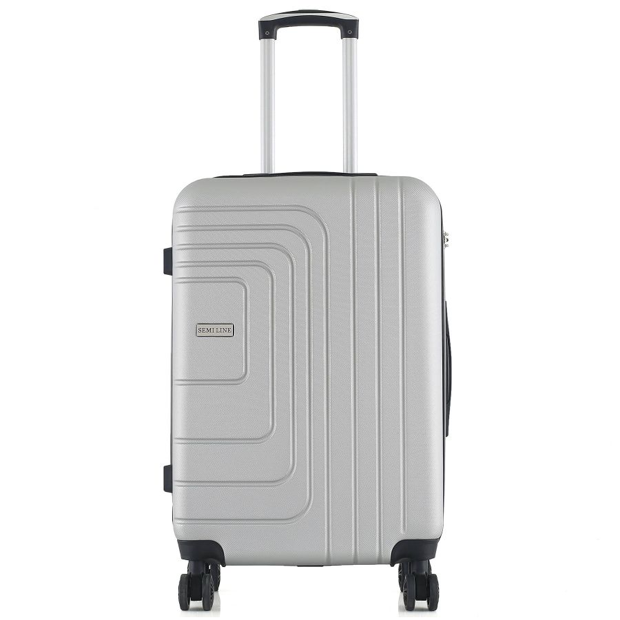 Чемодан средний Semi Line 24 дюйма (M) ABS-Plastic Light Grey (T5762-3)