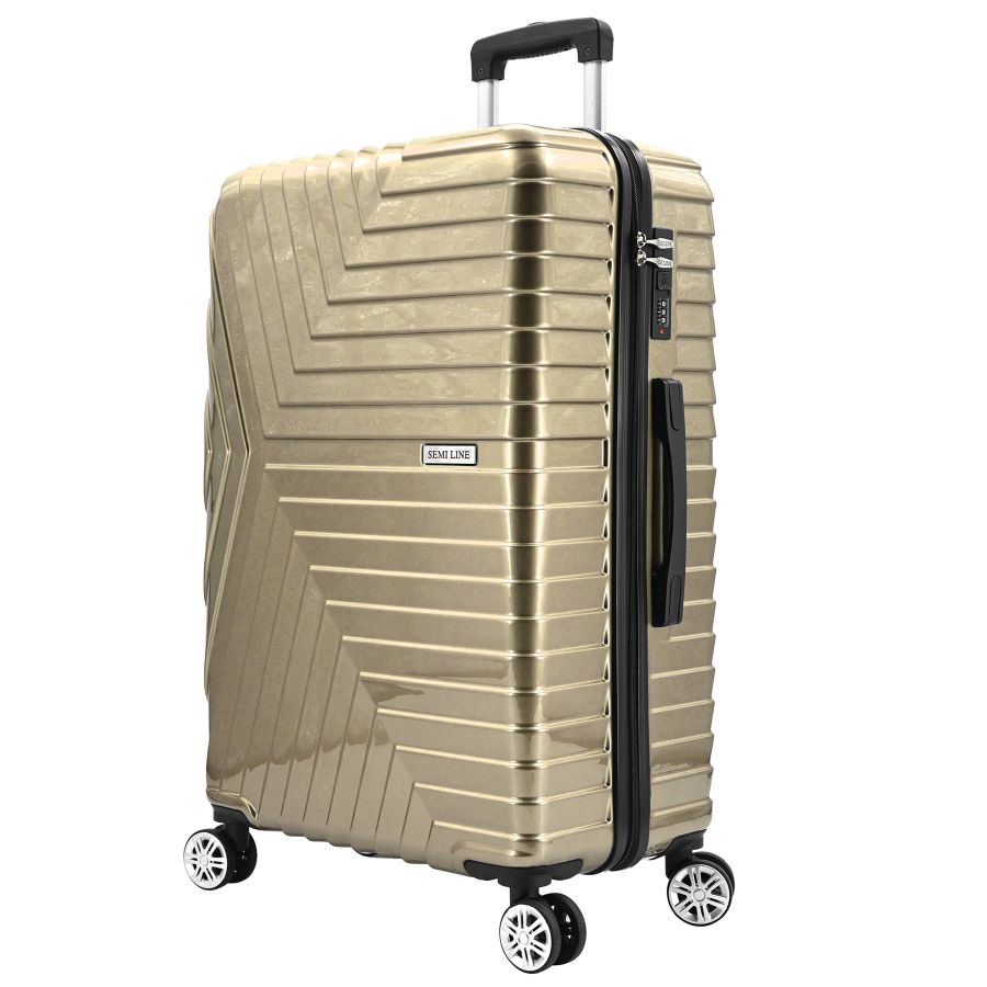 Чемодан средний Semi Line 24 дюйма (M) Polycarbonate/ABS-Plastic  Gold (T5763-2)