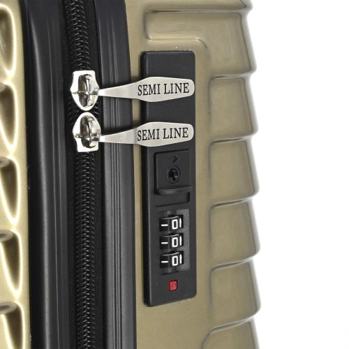 Чемодан большой Semi Line 28 дюймов (L) Polycarbonate/ABS-Plastic Gold (T5763-3)