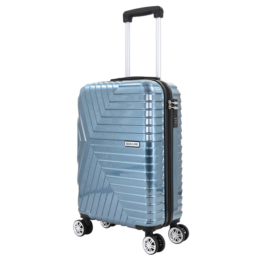 Чемодан маленький под ручную кладь Semi Line 20 (S) Polycarbonate/ABS-Plastic Blue (T5764-1)