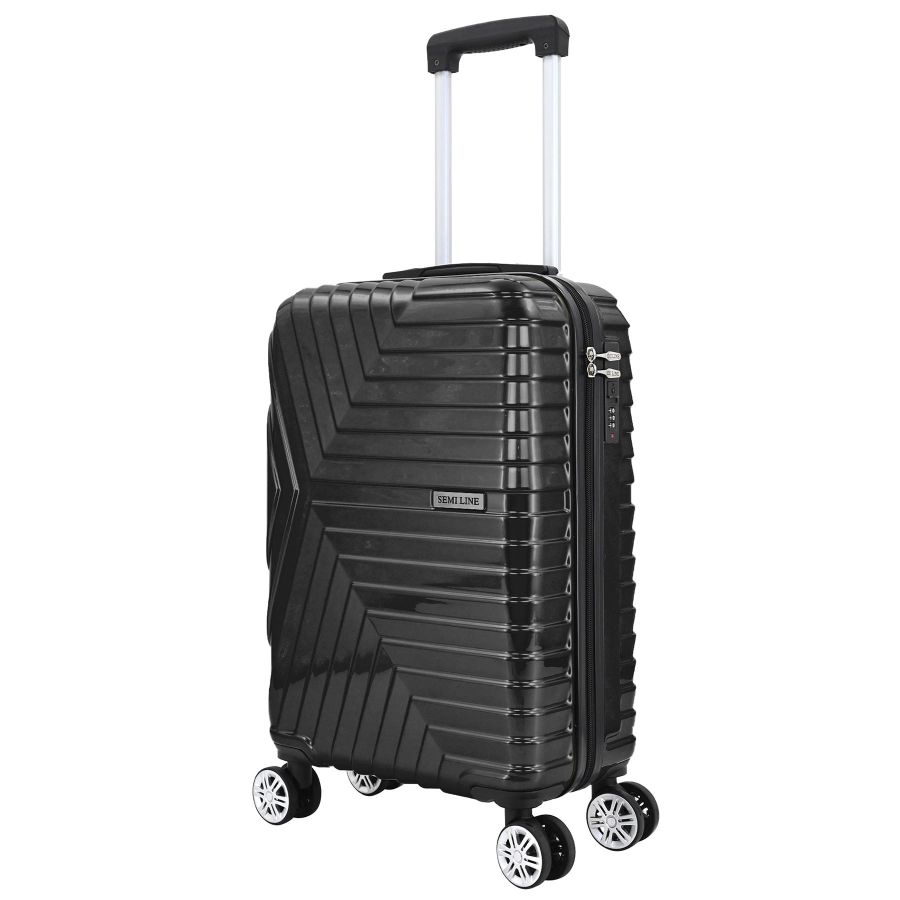 Чемодан маленький под ручную кладь Semi Line 20 (S) Polycarbonate/ABS-Plastic Black (T5765-1)