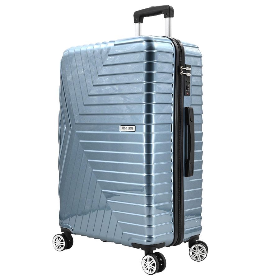 Чемодан средний Semi Line 24 дюйма (M) Polycarbonate/ABS-Plastic Blue (T5764-2)