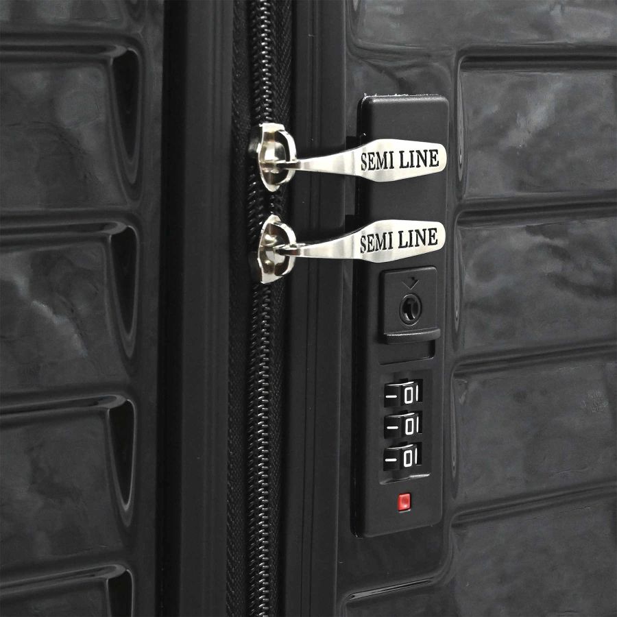 Чемодан средний Semi Line 24 дюйма (M) Polycarbonate/ABS-Plastic Black (T5765-2)