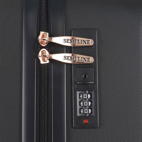 Чемодан средний Semi Line 24 дюйма (M) ABS-Plastic Black (T5787-2)