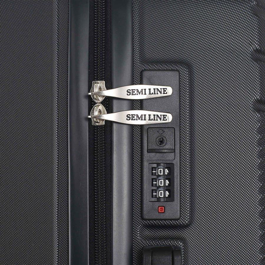 Чемодан средний Semi Line 24 дюйма (M) ABS-Plastic Black (T5789-2)