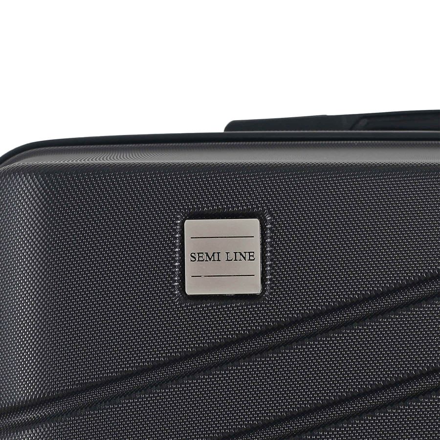Чемодан средний Semi Line 24 дюйма (M) ABS-Plastic Black (T5789-2)