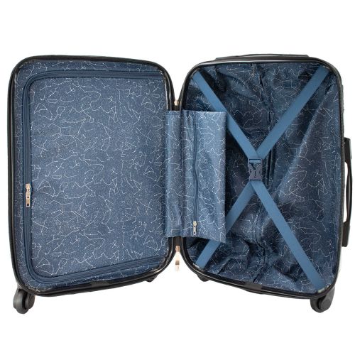 Чемодан маленький под ручную кладь Semi Line 20 (S) ABS-Plastic NASA Black (T5800-1)