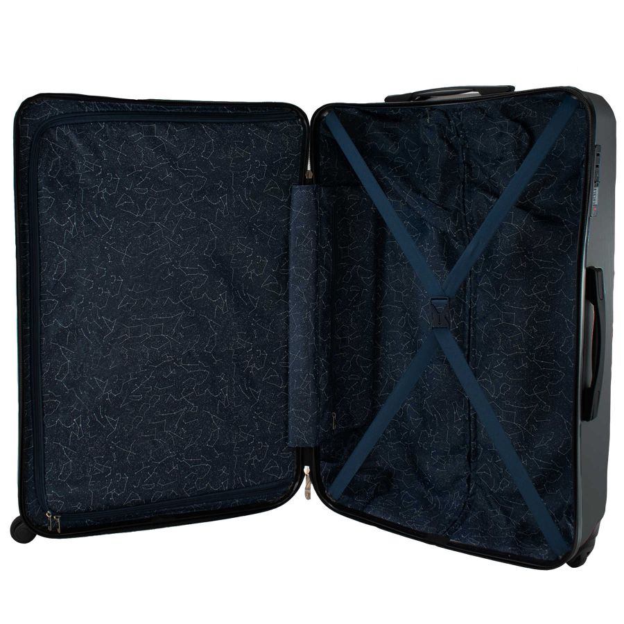Чемодан средний Semi Line 24 дюйма (M) ABS-Plastic NASA Black (T5800-2)