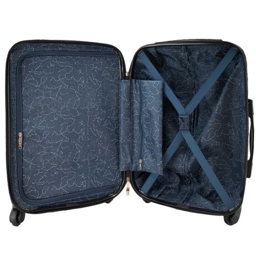 Чемодан маленький под ручную кладь Semi Line 20 (S) ABS-Plastic NASA Black (T5798-1)