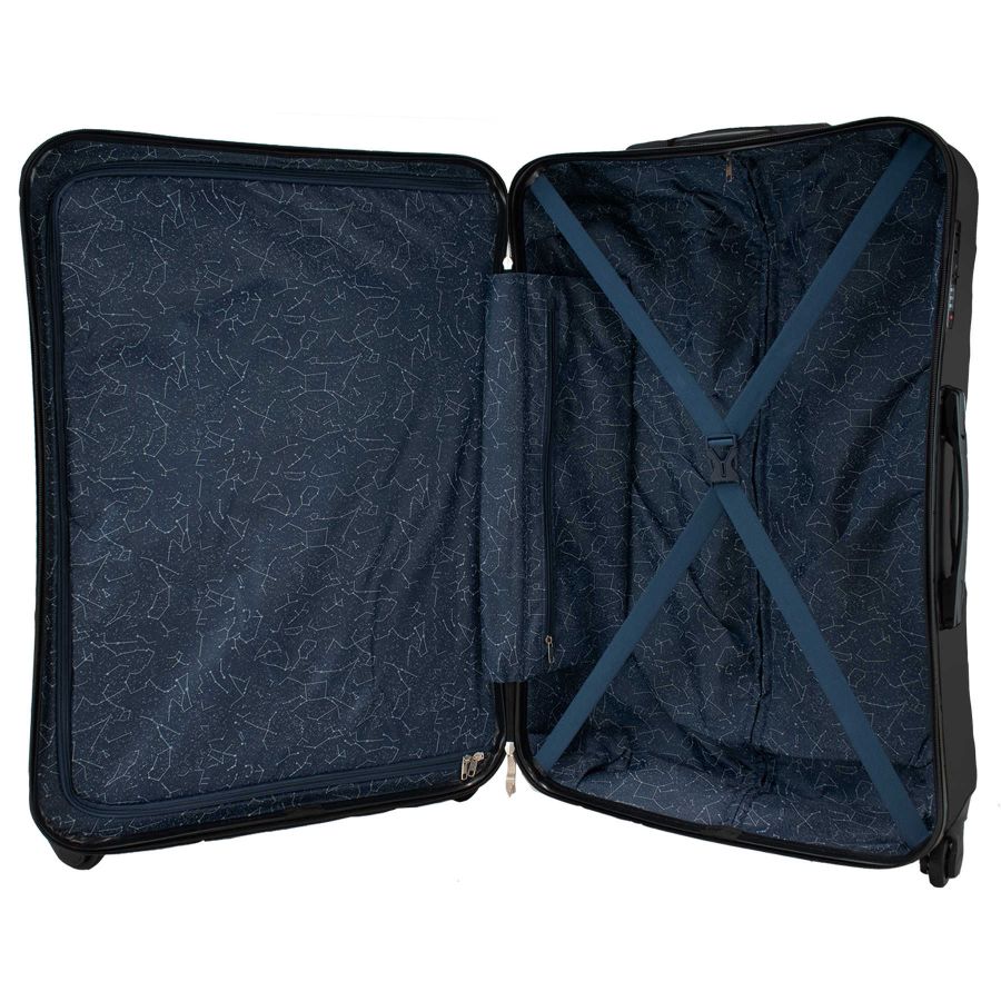 Чемодан средний Semi Line 24 дюйма (M) ABS-Plastic NASA Black (T5798-2)