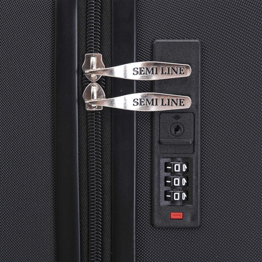 Чемодан средний  Semi Line 24 дюйма (M) ABS-Plastic  Black (T5854-2)