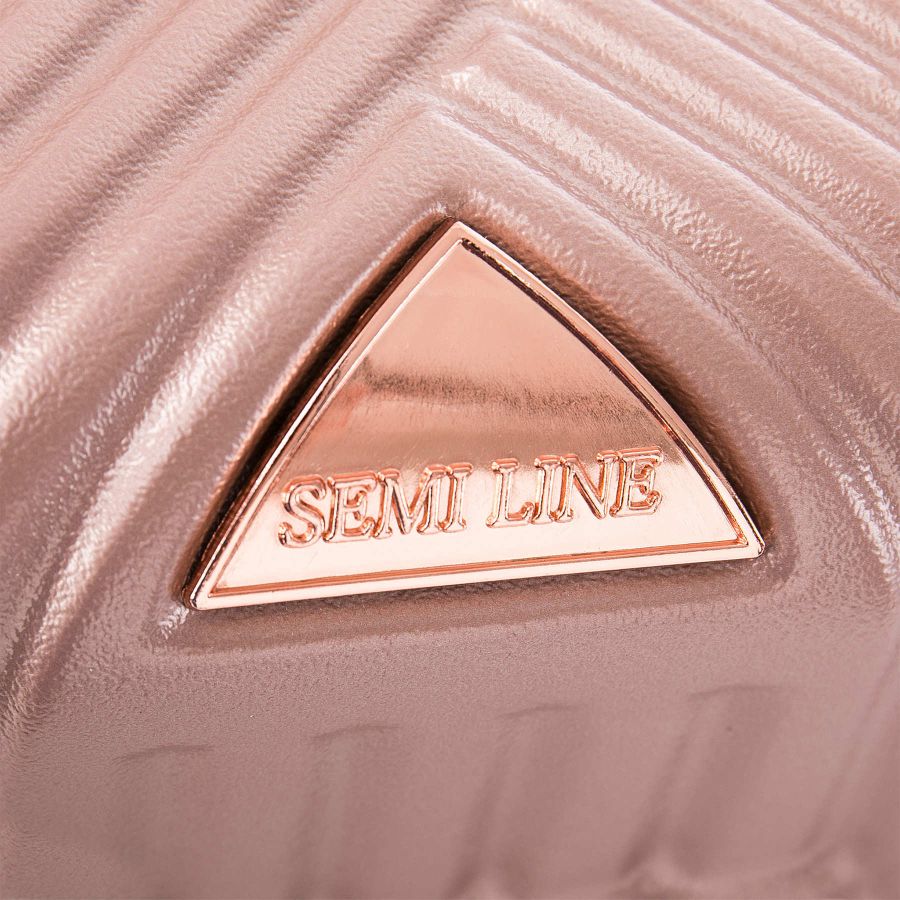 Чемодан маленький под ручную кладь Semi Line 20 (S) ABS-Plastic Champagne (T5729-1)
