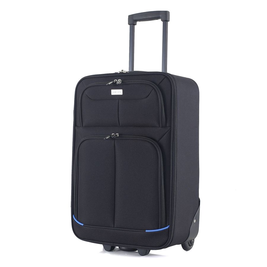 Чемодан Semi Line 20 (S) Black/Blue Lines (T5753-1)