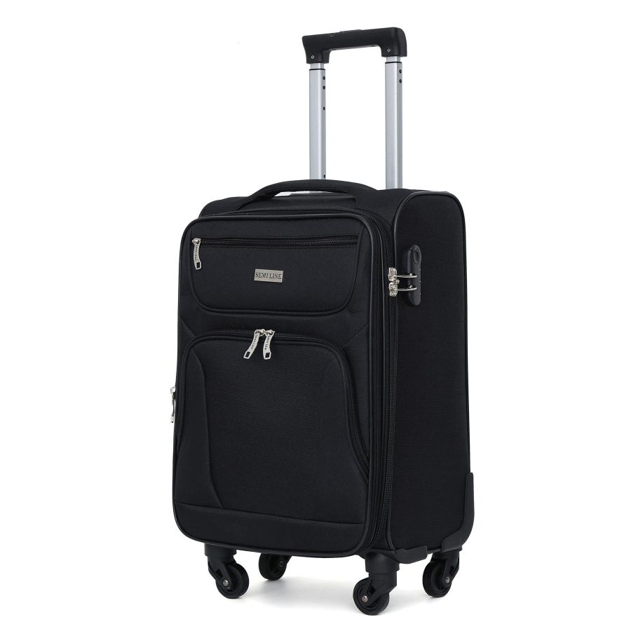 Чемодан малый ручная кладь Semi Line 20 (S) Polyester Black (T5771-1)