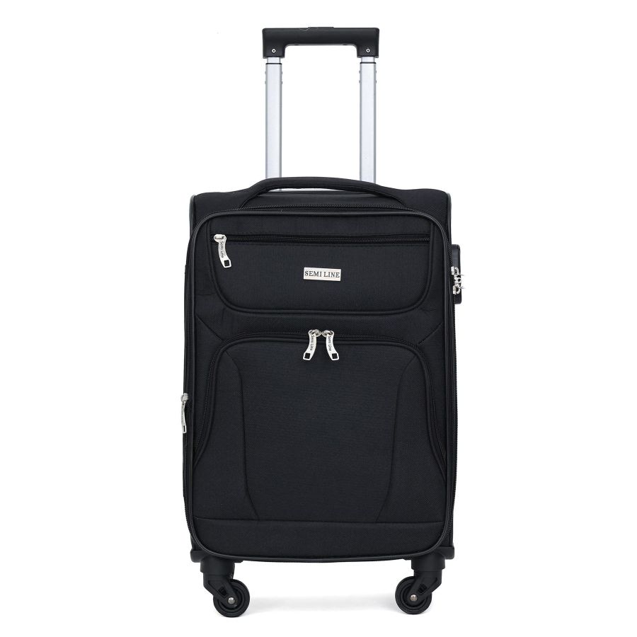 Чемодан малый ручная кладь Semi Line 20 (S) Polyester Black (T5771-1)