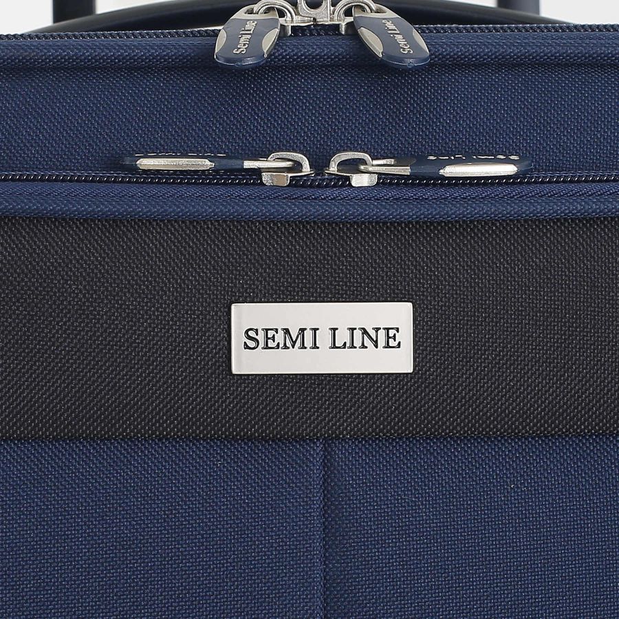 Чемодан средний Semi Line 24 дюйма (M) Polyester Blue/Green Lines (T5755-2)