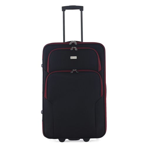 Чемодан Semi Line 24 дюйма (M) Black/Red Lines (T5680-2)
