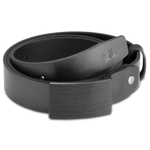 Ремень мужской кожаный Semi Line Black (P8233-0 S)