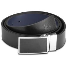 Ремень мужской кожаный Semi Line Black/Blue (P8234-0 L)