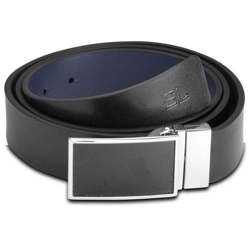Ремень мужской кожаный Semi Line Black/Blue (P8234-0 S)