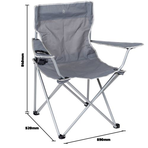 Кресло раскладное Bo-Camp Foldable Compact Grey (1267192)