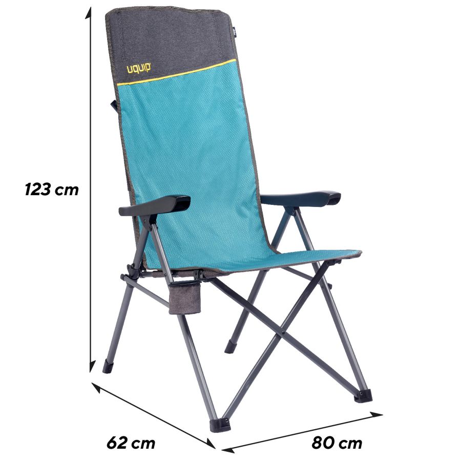 Кресло раскладное Uquip Justy XL Blue/Grey (244037)