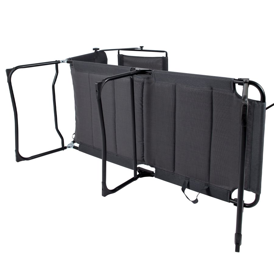 Кровать раскладная Bo-Camp Sun Lounger With Sunscreen 5 Positions Grey (1304492)