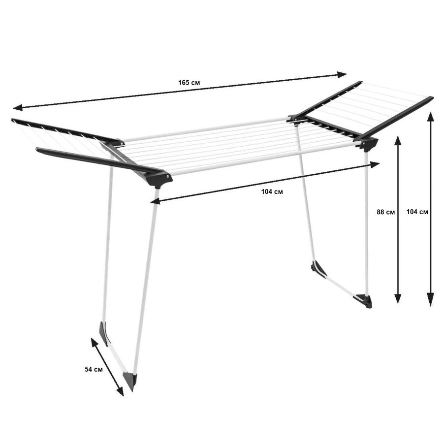 Сушка для белья напольная Casa Si Winner 18m White/Grey (CS92269)