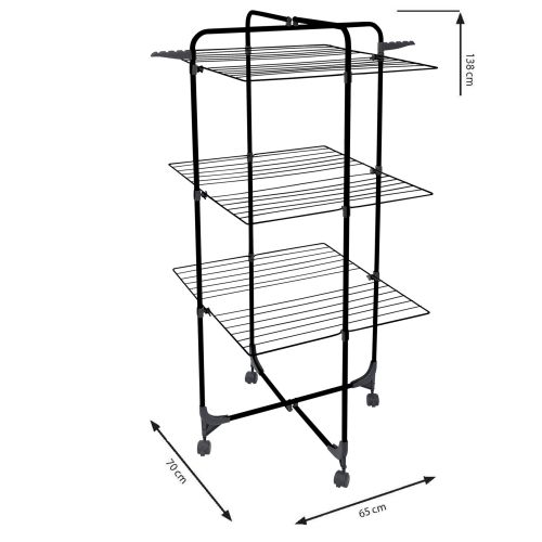 Сушка для белья напольная Casa Si Athletic 3 Black (CS92185E04E)