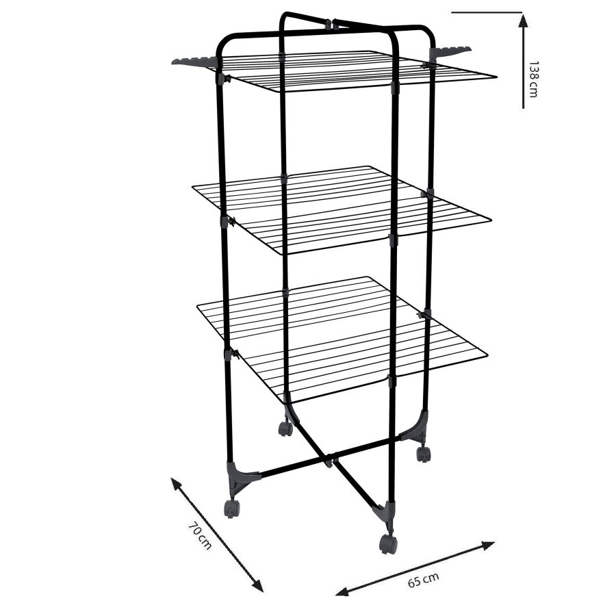 Сушка для белья напольная Casa Si Athletic 3 Black (CS92185E04E)