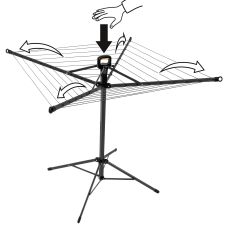 Сушка для белья напольная Casa Si Pop-Up Rotary 20m Anthracite (CS92039B)