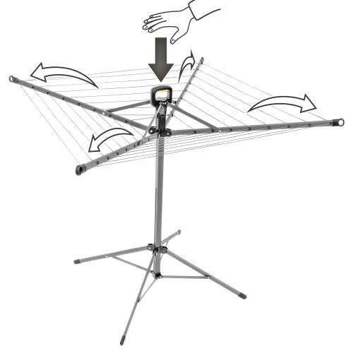 Сушка для белья напольная Casa Si Pop-Up Rotary 20m Grey (CS92039B002)