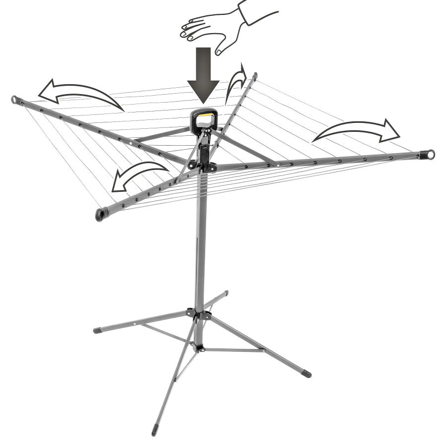 Сушка для белья напольная Casa Si Pop-Up Rotary 20m Grey (CS92039B002)