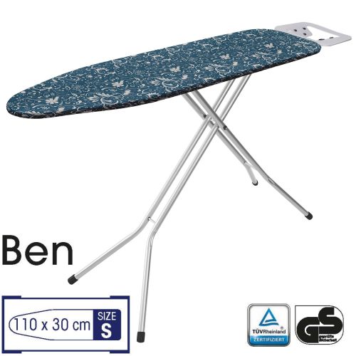 Доска для глажки Casa Si Ben 110x30 Silver with White/Blue Plants (CS98090G323)