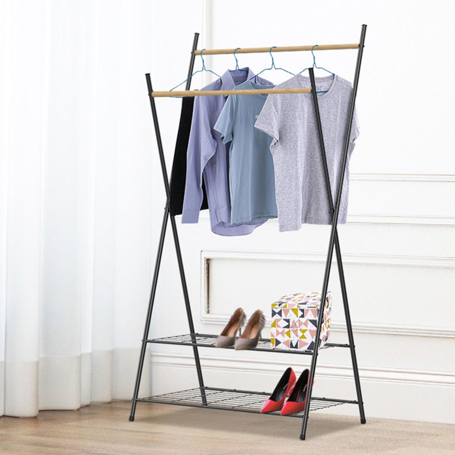 Стойка для одежды Casa Si Garment Rack Bamboo Black (CS92309W04)