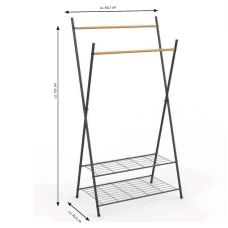Стойка для одежды Casa Si Garment Rack Bamboo Black (CS92309W04)