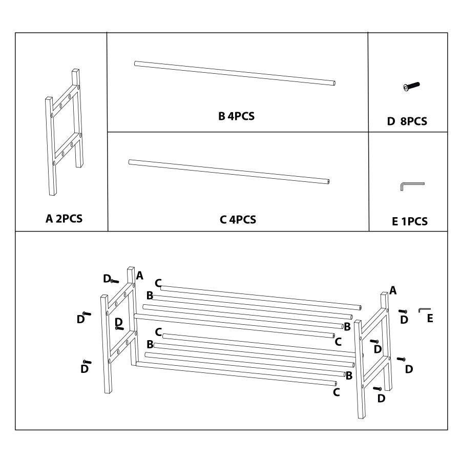 Полка для обуви Casa Si Shoe Rack Bamboo (CS92307W04)