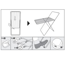 Сушка для белья напольная Casa Si City Plus 10m Black (CS92287C03E)