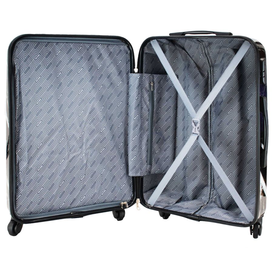 Чемодан большой Semi Line 28 дюймов (L) Polycarbonate/ABS-Plastic Black Marble (T5730-3)