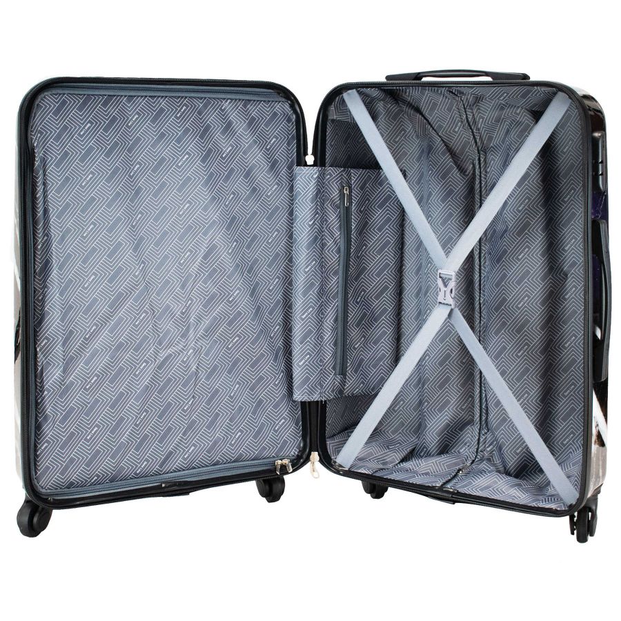 Чемодан средний Semi Line 24 дюйма (M) Polycarbonate/ABS-Plastic Black Marble (T5730-2)