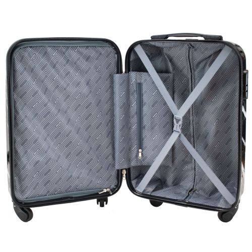 Чемодан малый для ручной клади Semi Line 20 (S) Polycarbonate/ABS-Plastic Black Marble (T5730-1)