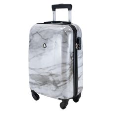 Чемодан малый для ручной клади Semi Line 20 дюймов (S) дюймов (S) Polycarbonate/ABS-Plastic White Marble (T5731-1)