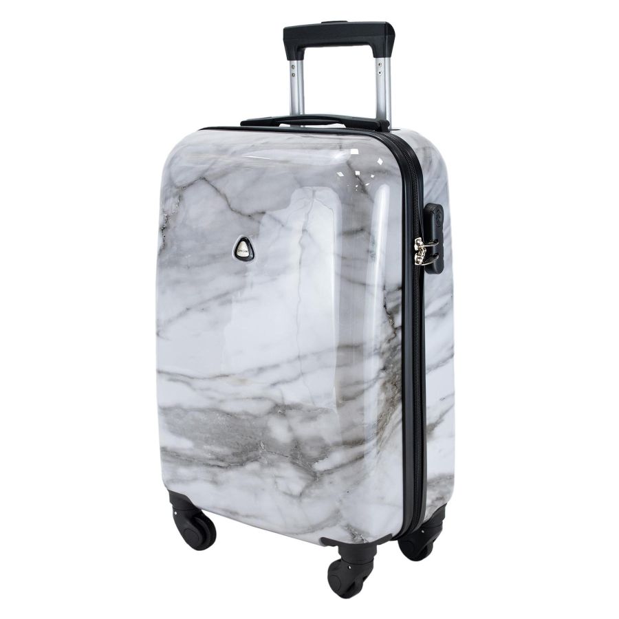 Чемодан малый для ручной клади Semi Line 20 (S) Polycarbonate/ABS-Plastic White Marble (T5731-1)